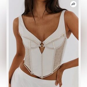 Elegant White Corset Top